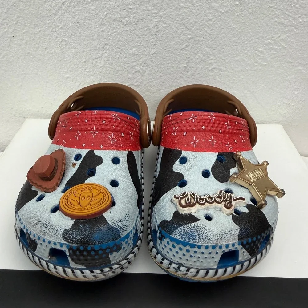 Crocs Disney Pixar Toy Story Woody Cowboy Clogs Kids C4 Western Jibbitz